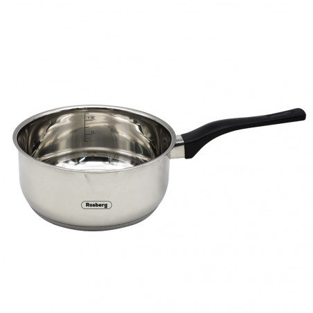 Κατσαρόλα με διπλό πάτο Rosberg R51210E20K, 20 cm, 2,9 λίτρα, λαβή από βακελίτη, Inox